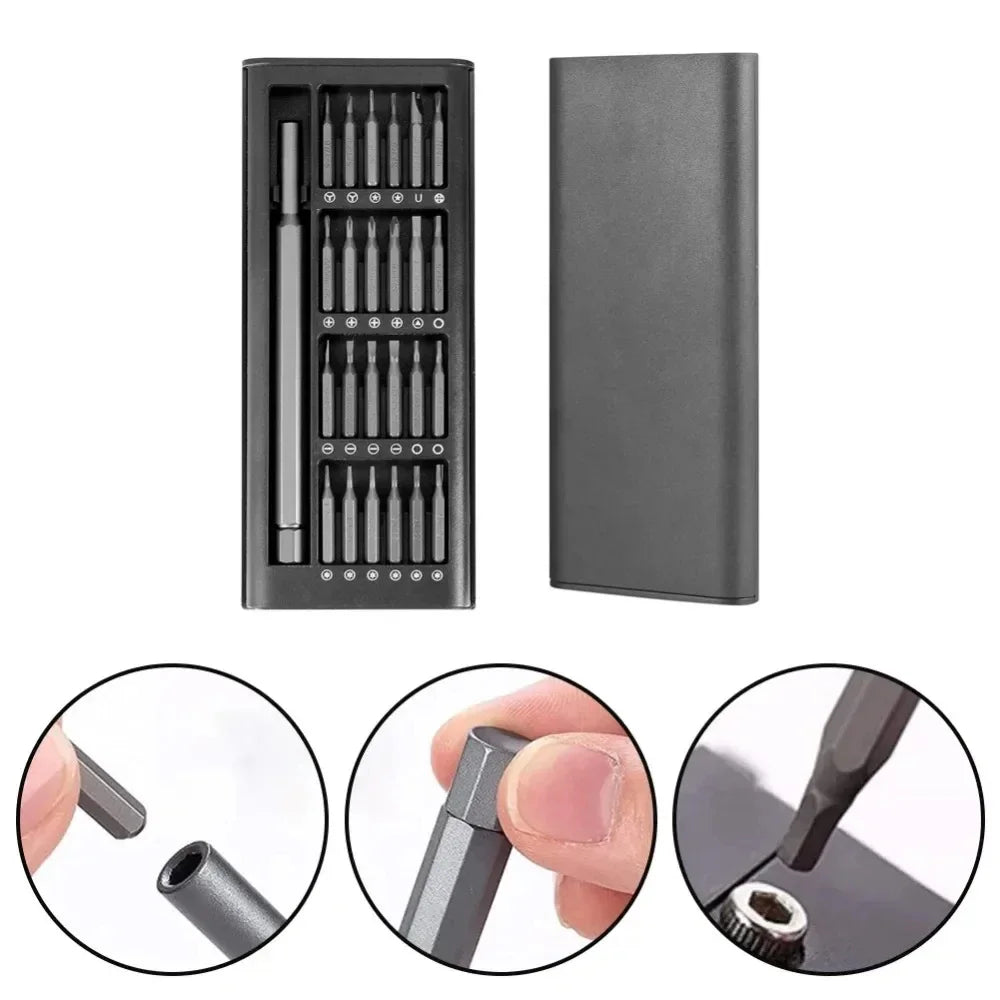 Precision Screwdriver Set 25 in 1 Screw Driver Se Hexagonal Flat Head Magnetic Screwdriver Head for Iphone PC Watchcameraglasses