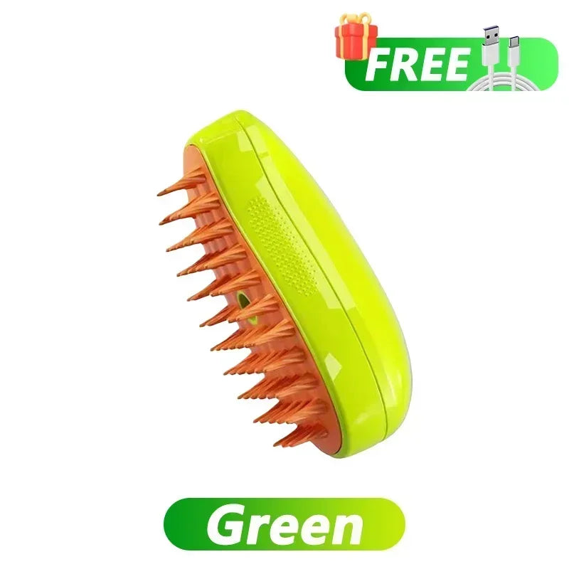 Steamy Brush Cat Dog Steam Brush Electric Sprayer for Massage Pet Grooming Tool Shedding 3 in 1 Electric Sprays Massage Combs