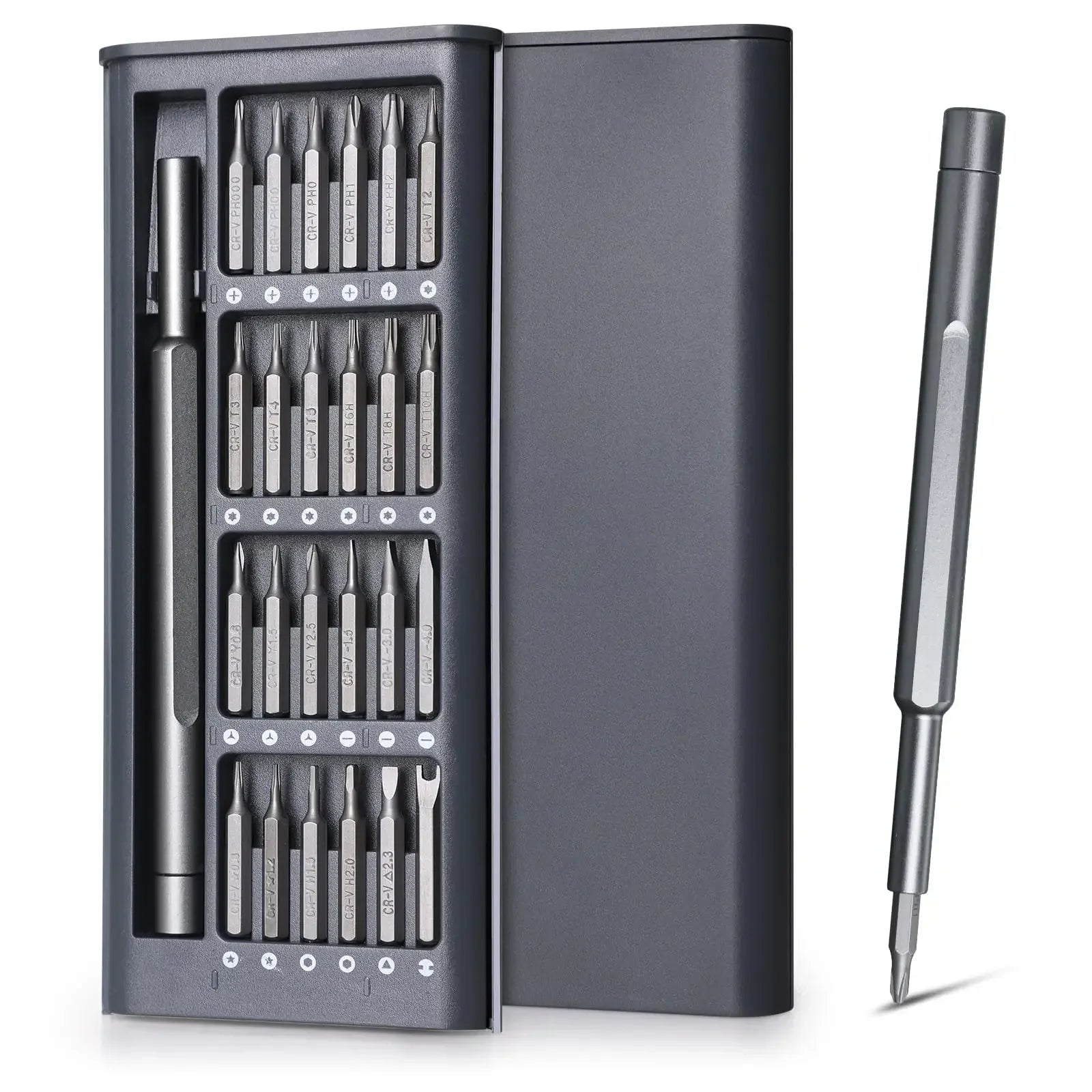 Precision Screwdriver Set 25 in 1 Screw Driver Se Hexagonal Flat Head Magnetic Screwdriver Head for Iphone PC Watchcameraglasses