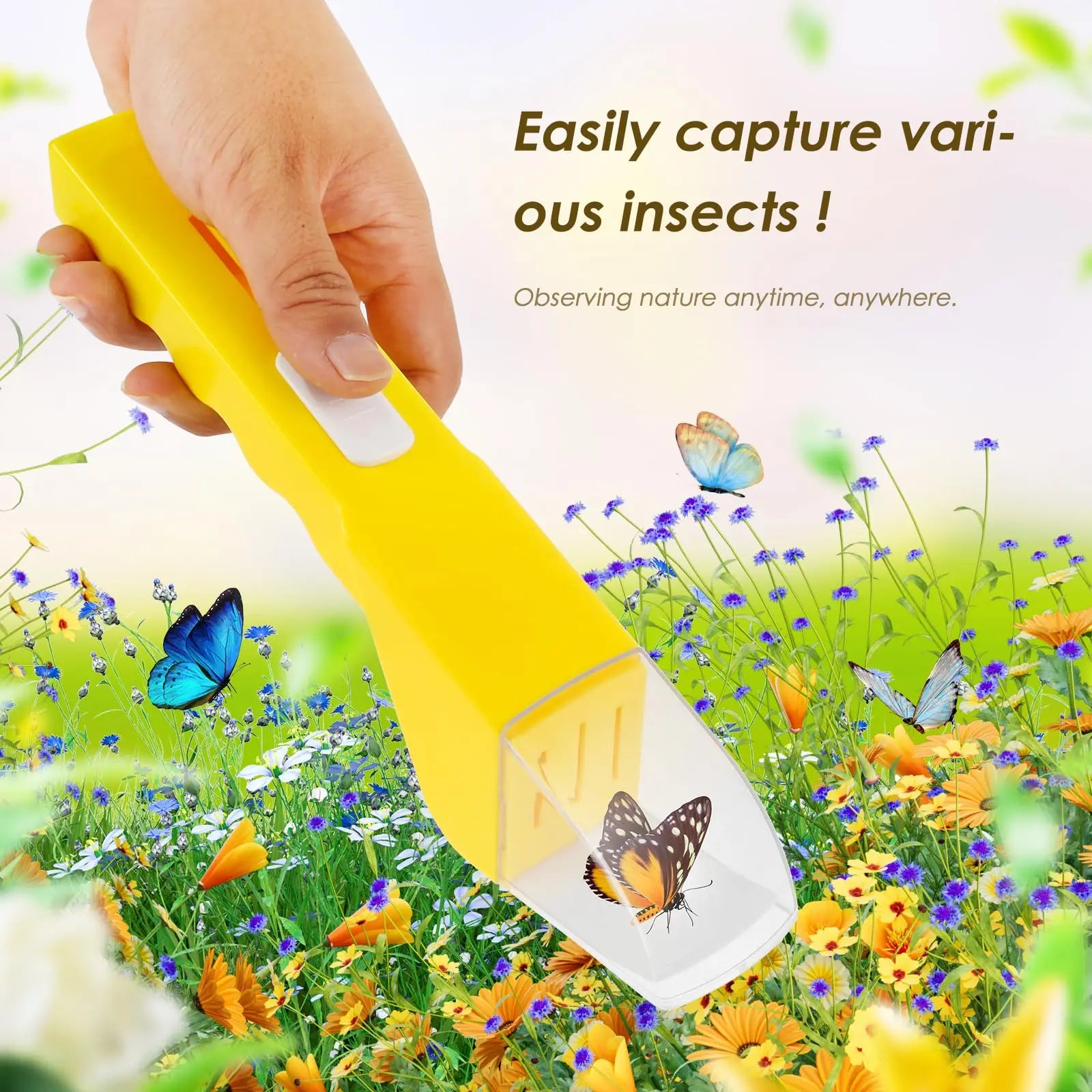Insect Catcher for Kids Indoor, Contactless Humane Bug Catching Tool for Exploring Nature Gifts Fly Traps Outdoor