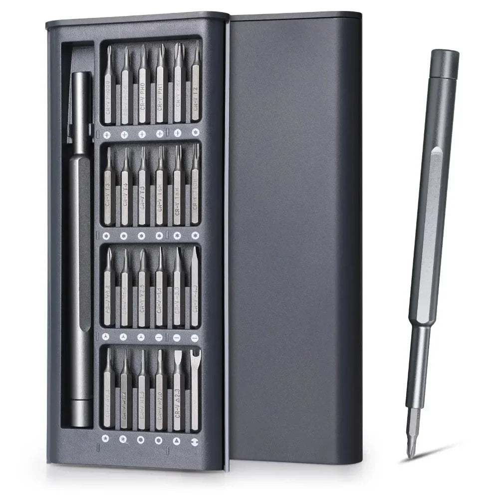 Precision Screwdriver Set 25 in 1 Screw Driver Se Hexagonal Flat Head Magnetic Screwdriver Head for Iphone PC Watchcameraglasses