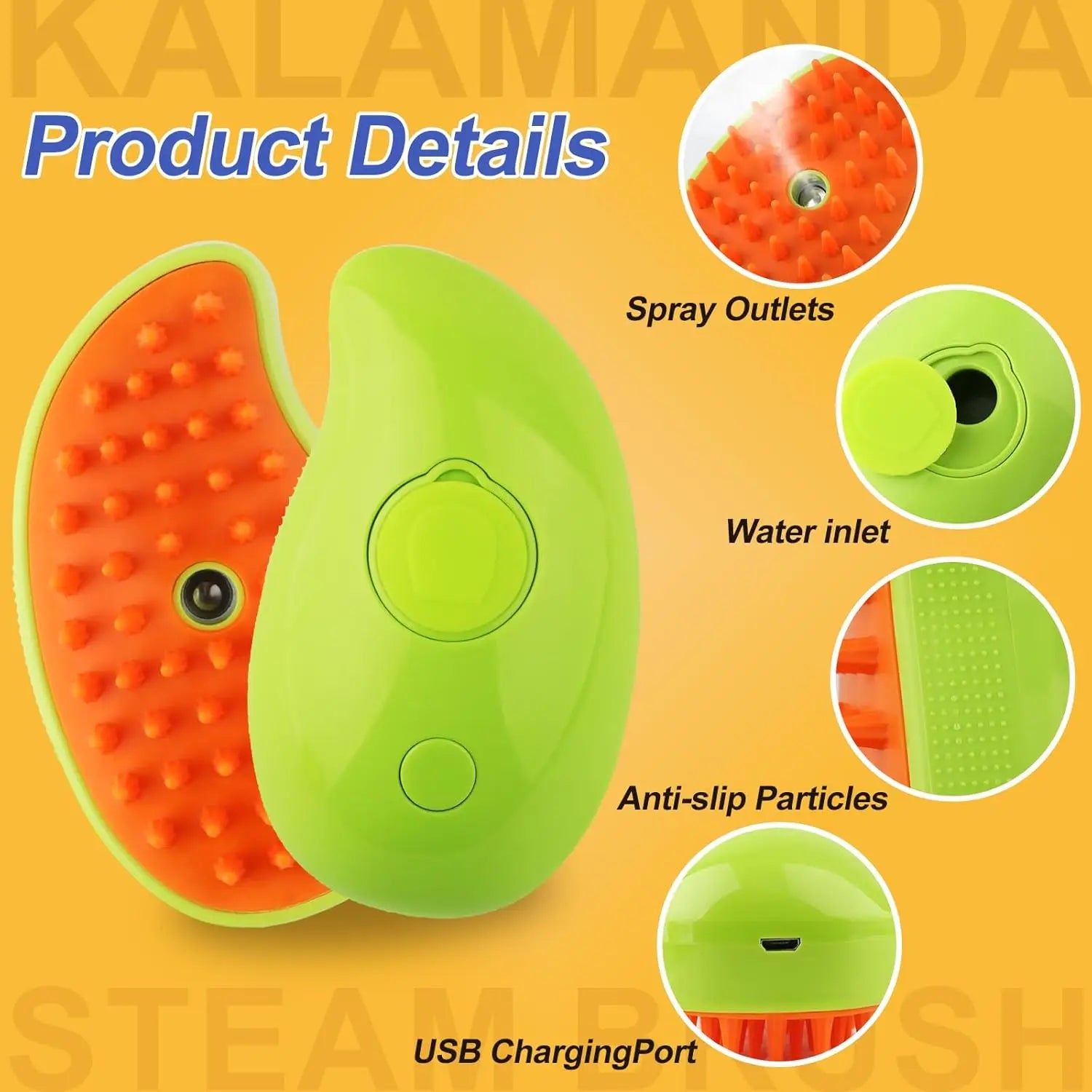 Steamy Brush Cat Dog Steam Brush Electric Sprayer for Massage Pet Grooming Tool Shedding 3 in 1 Electric Sprays Massage Combs