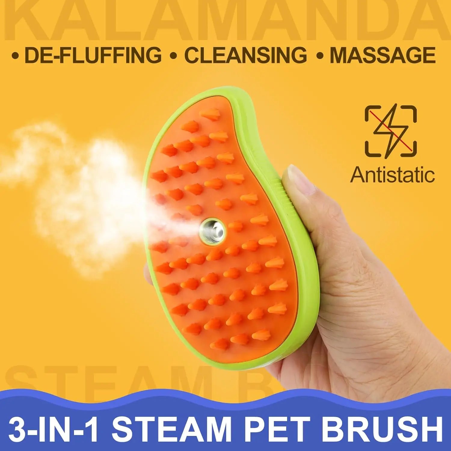 Steamy Brush Cat Dog Steam Brush Electric Sprayer for Massage Pet Grooming Tool Shedding 3 in 1 Electric Sprays Massage Combs