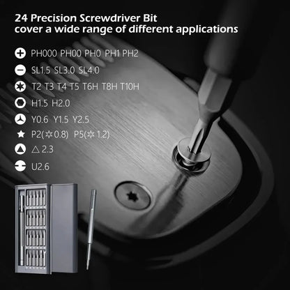 Precision Screwdriver Set 25 in 1 Screw Driver Se Hexagonal Flat Head Magnetic Screwdriver Head for Iphone PC Watchcameraglasses